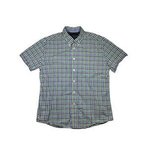Tommy Hilfiger Men's Plaid Short Sleeve Button‎ Down Shirt Size XL